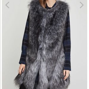 Faux Fur Vest BCBG MAX